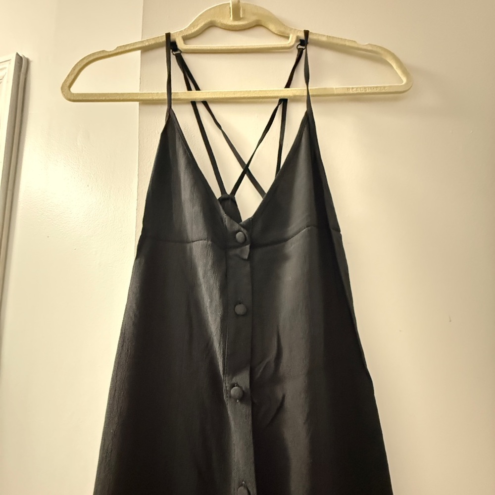 Topshop Black Midi Dress